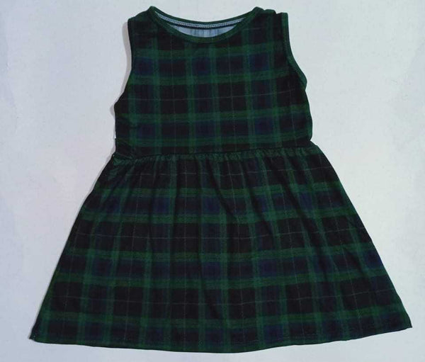 Plaid Blue Green Kid's Dress