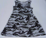 Camouflage Gray Kid's Dress