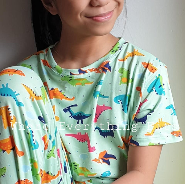 Dinosaur Light Green PJ