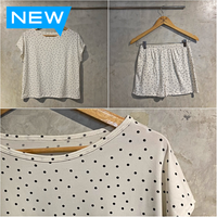 Polka Dot White Ladies Short Set