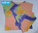 Tie Dye Violet Ladies Short Set