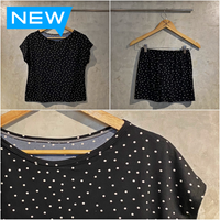 Polka Dot Black Ladies Short Set